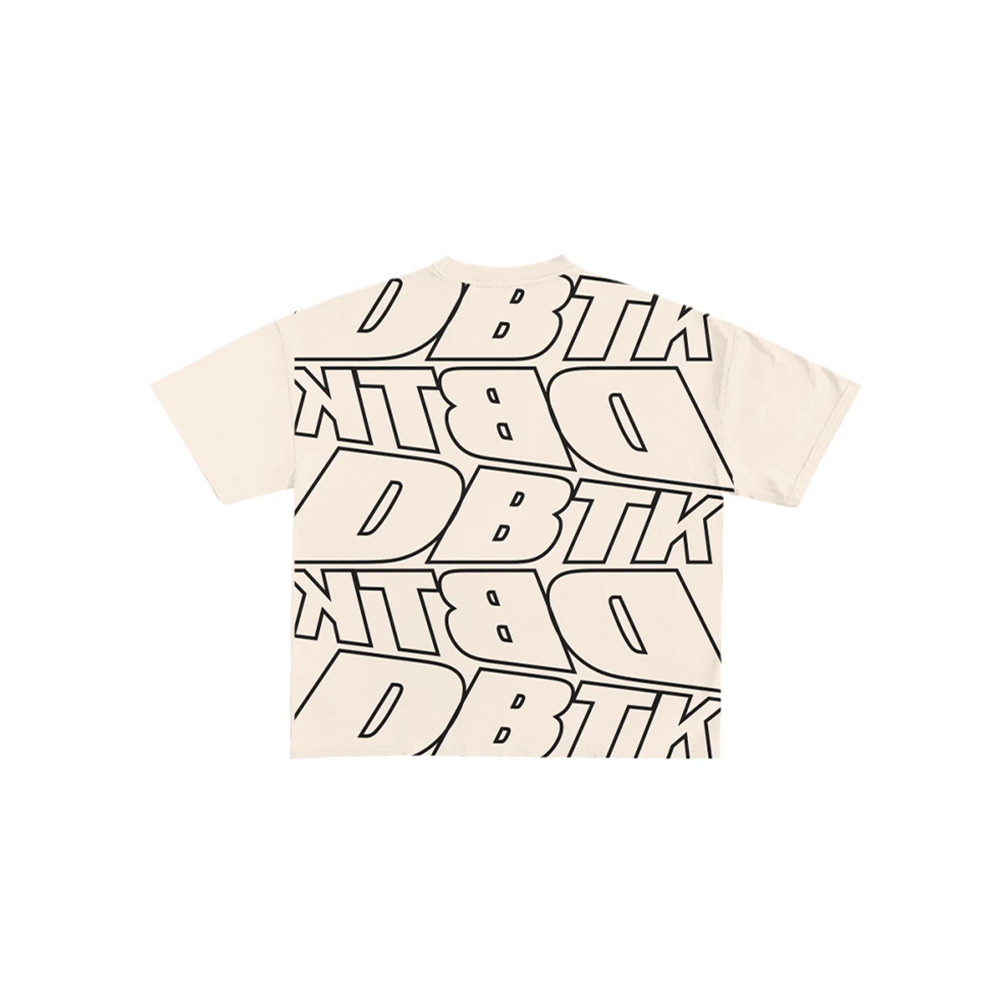 DBTK Slant Tee Cream and Black
