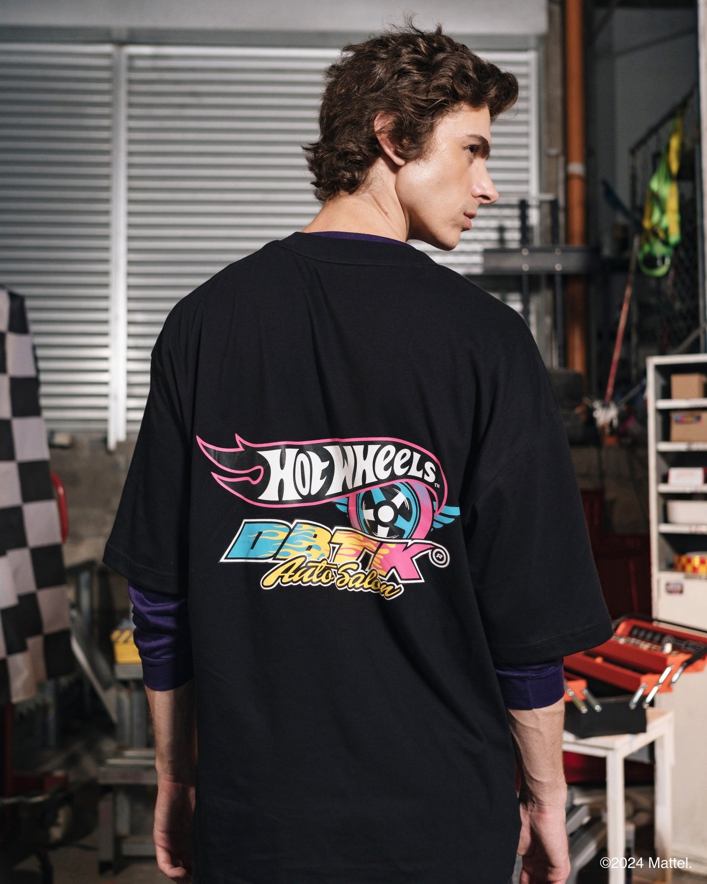 Slant Neon Speed Black Tee