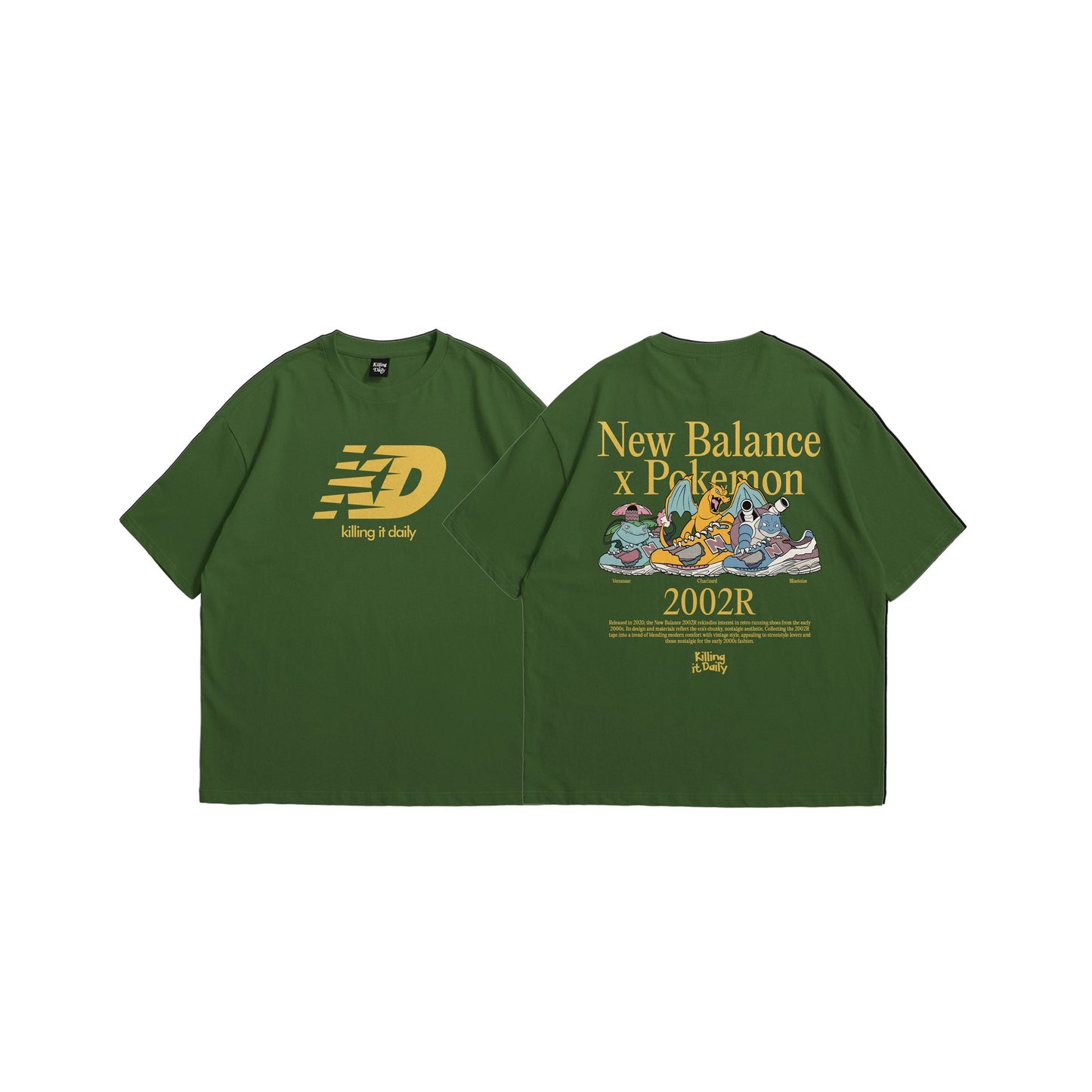 KID Pokemon Forest Green Tee