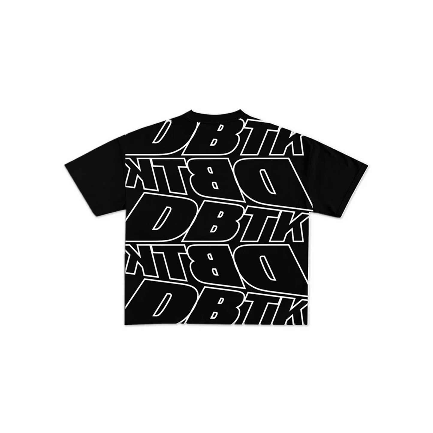 DBTK Slant Tee Black and White
