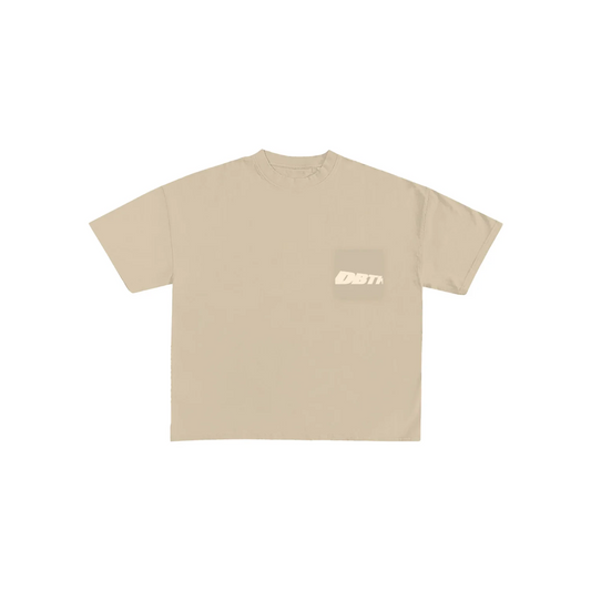 DBTK Slant Tee Beige and Cream