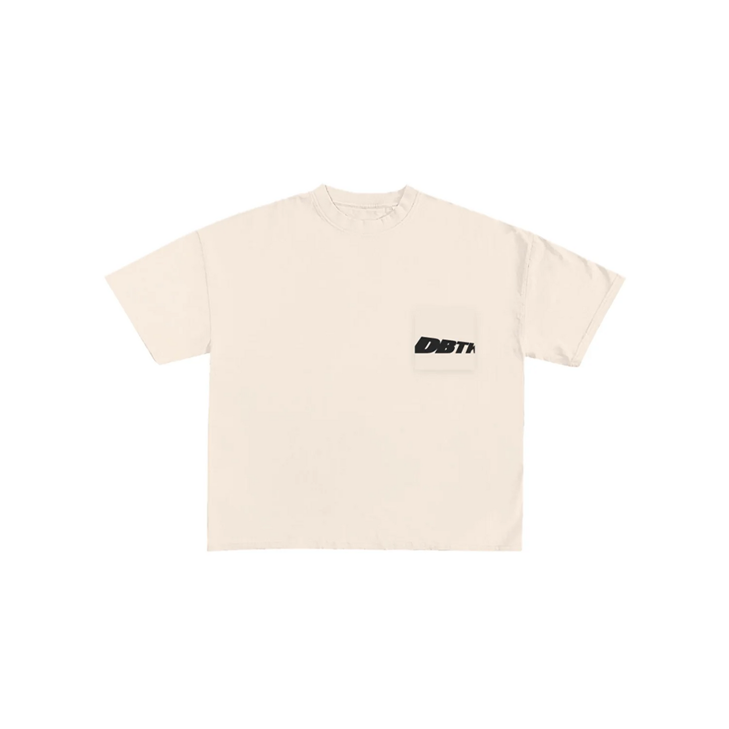 DBTK Slant Tee Cream and Black