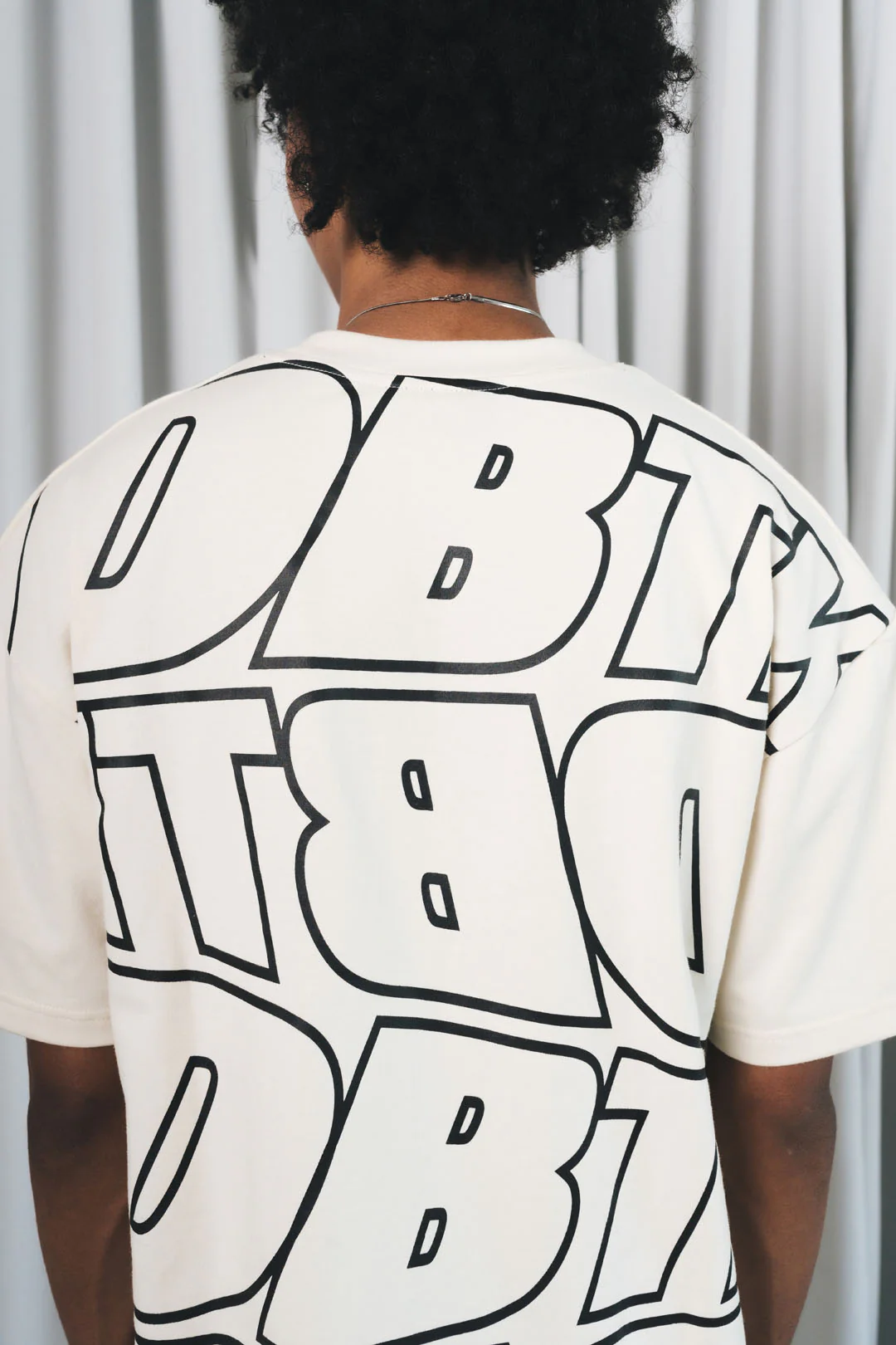 DBTK Slant Tee Cream and Black