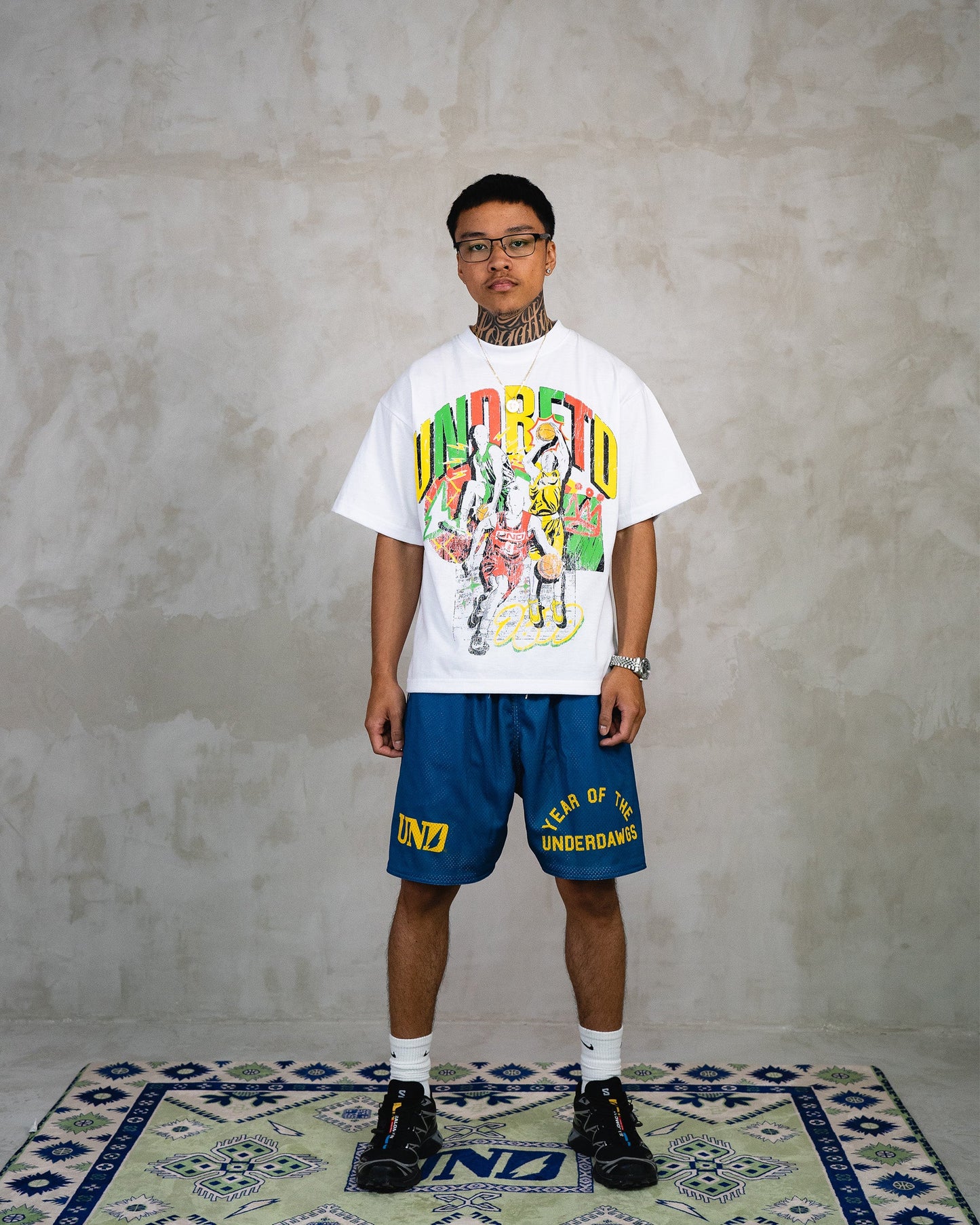 UND YOTU Reversible Mesh Navy Yellow