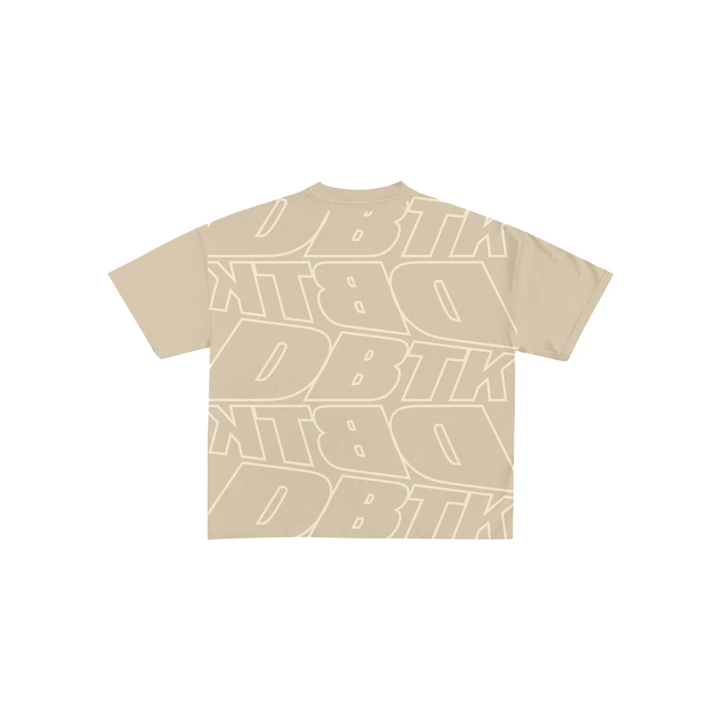 DBTK Slant Tee Beige and Cream
