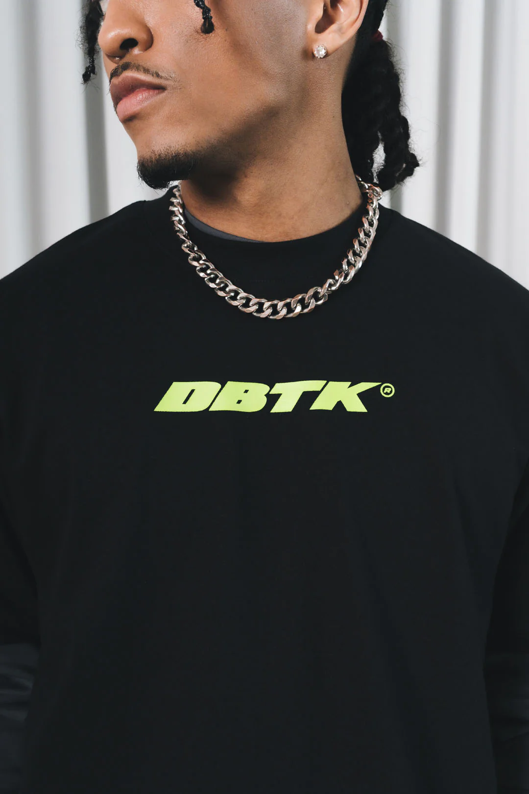 DBTK Cipher Tee Black and Neon