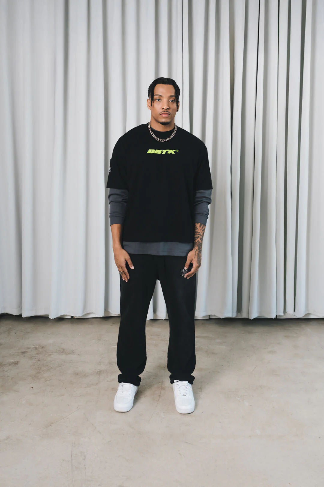 DBTK Cipher Tee Black and Neon