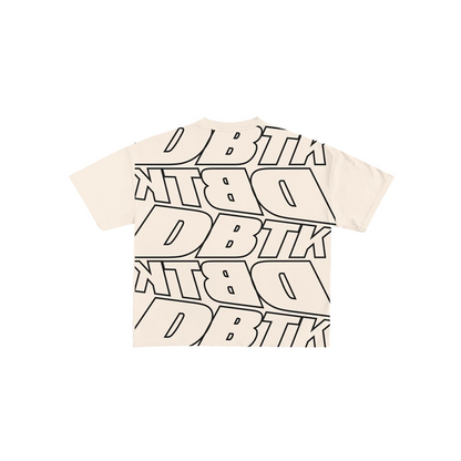 DBTK Slant Tee Cream and Black