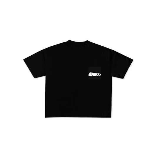 DBTK Slant Tee Black and White