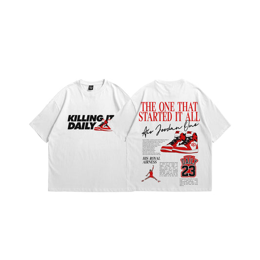 KID Jordan1 White Tee