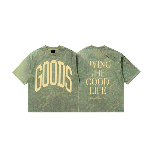 GOODS Arch Green Acid Washed Tee