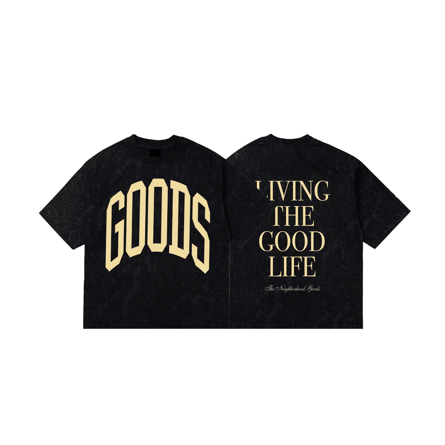 GOODS Arch Black Acid Washed Tee