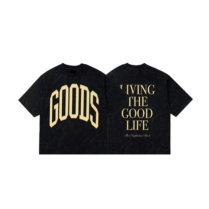 GOODS Arch Black Acid Washed Tee