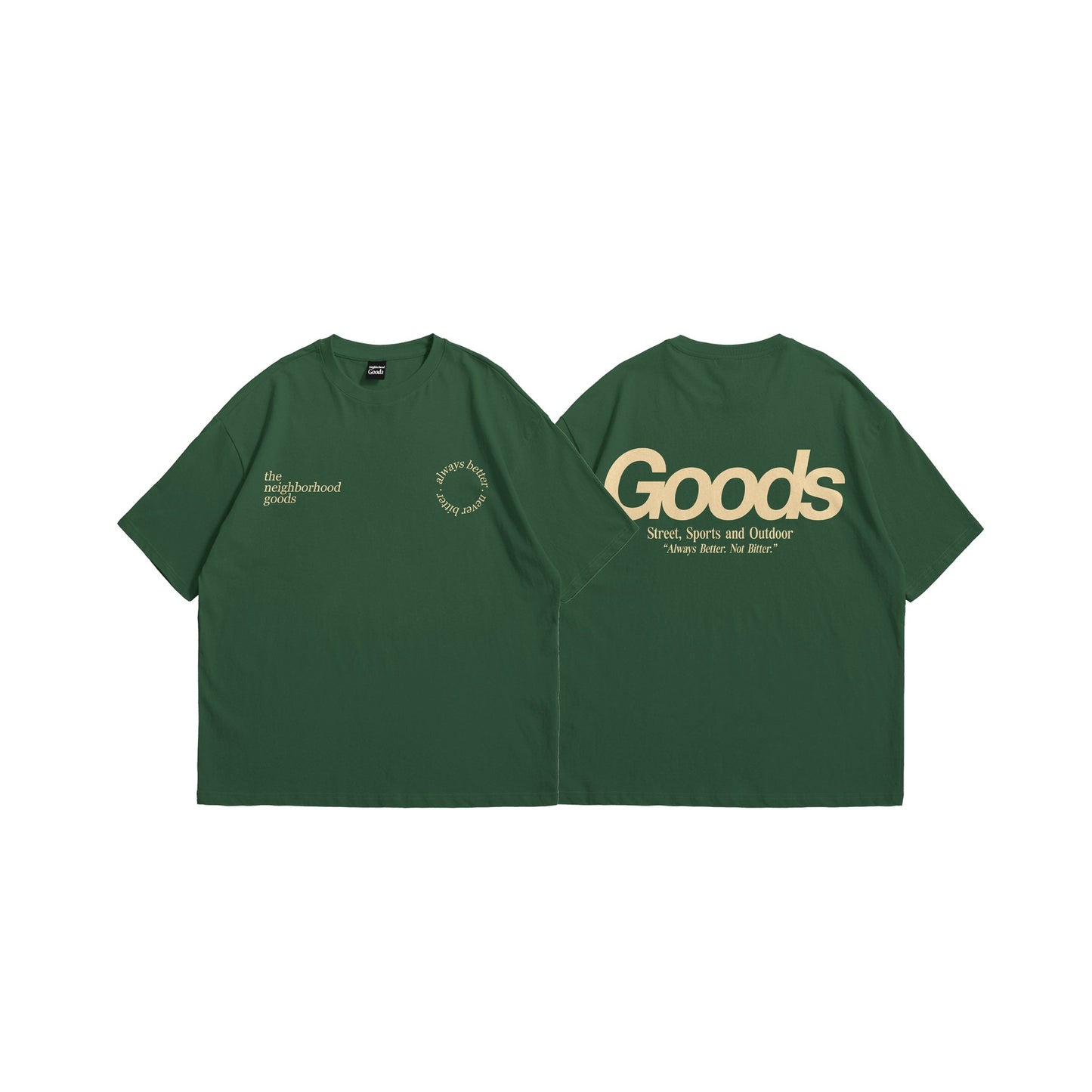 SSO Cream on Green Tee