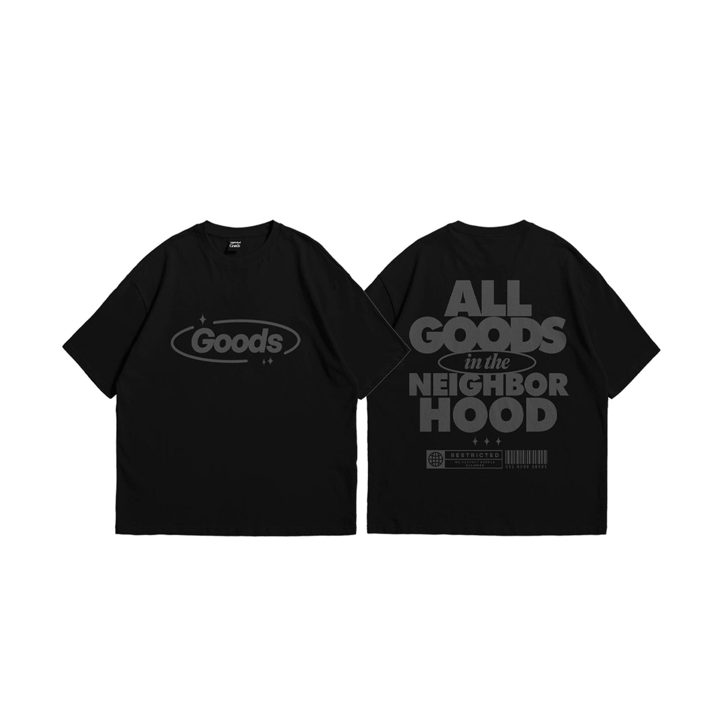 Good Hood Black on Black Tee