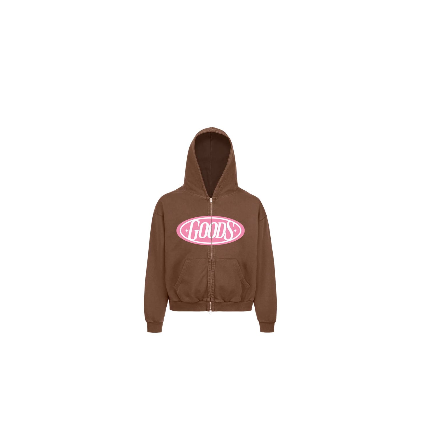 Badge Choco Zip Up Hoodie