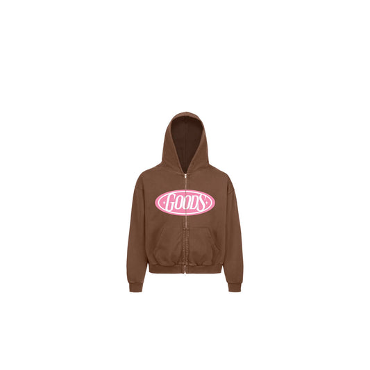Badge Choco Zip Up Hoodie
