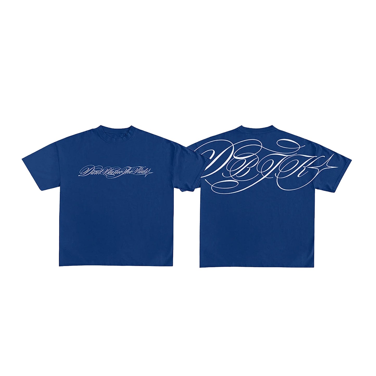 Calligraphy Blue Tee
