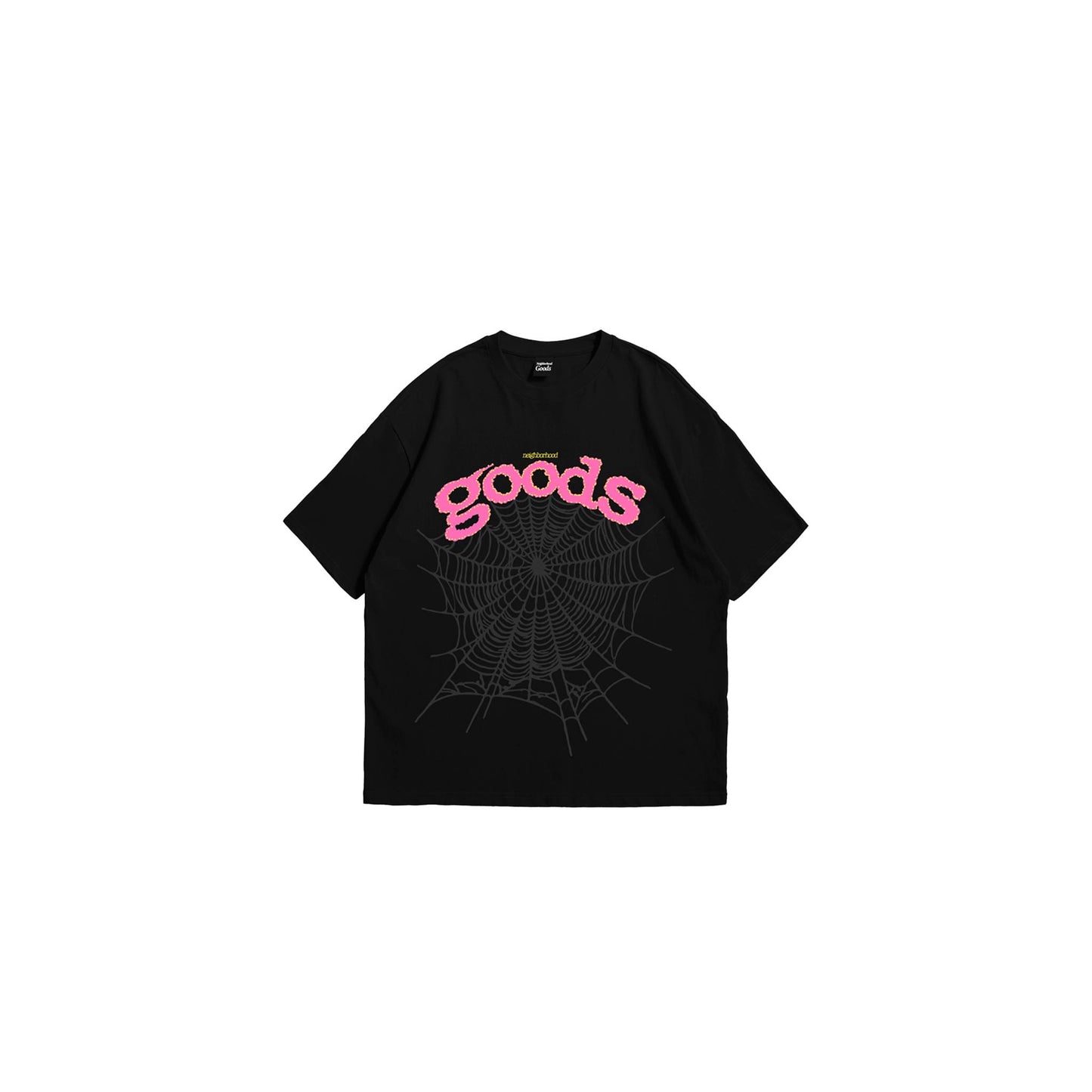 Spiderweb Pink Black Tee