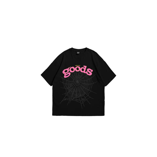 Spiderweb Pink Black Tee