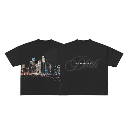 LA Skyline Black Tee