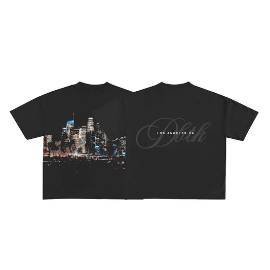 LA Skyline Black Tee