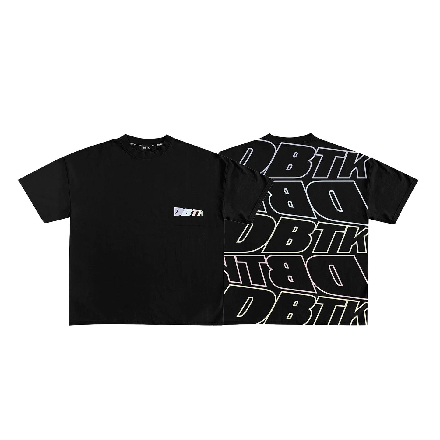 DBTK Slant Tee Black Pastel