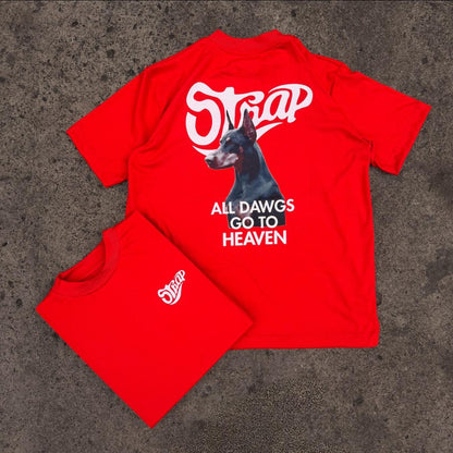 Strap All Dawg Red Tee