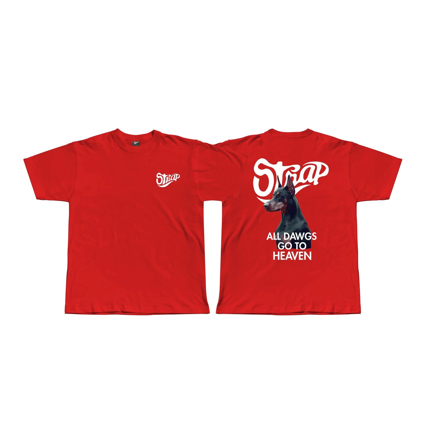 Strap All Dawg Red Tee