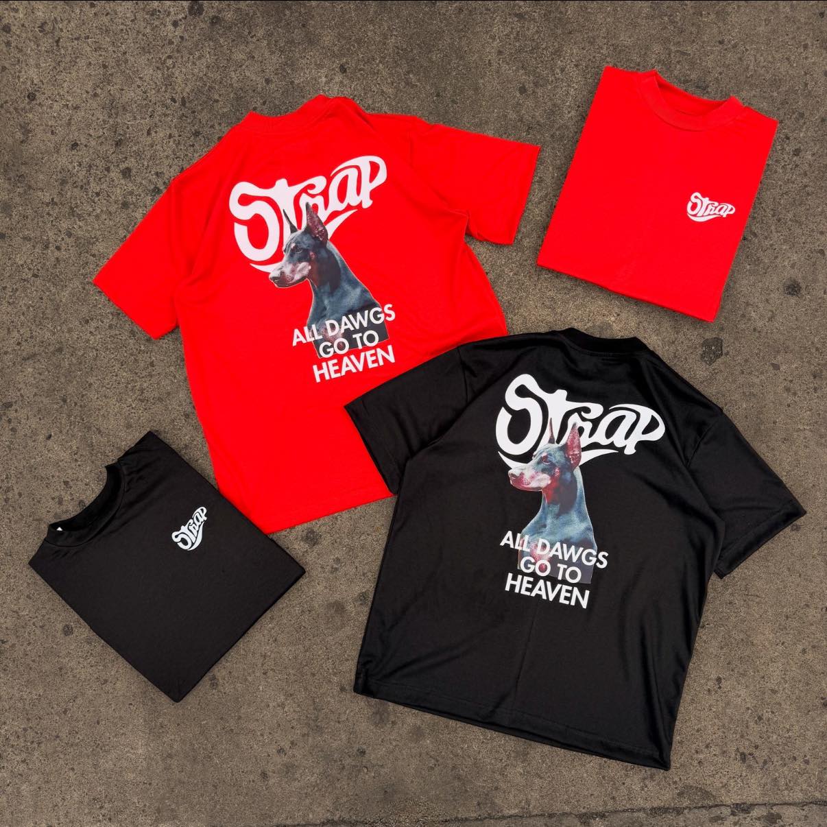 Strap All Dawg Black Tee