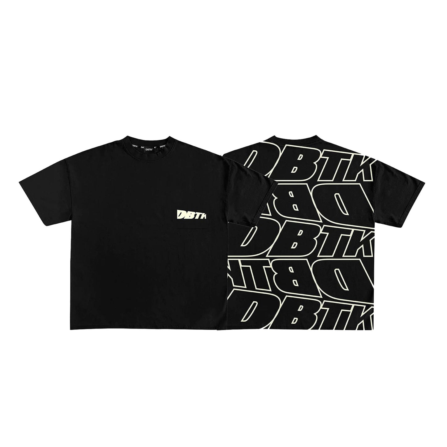 DBTK Slant Tee Black Cream