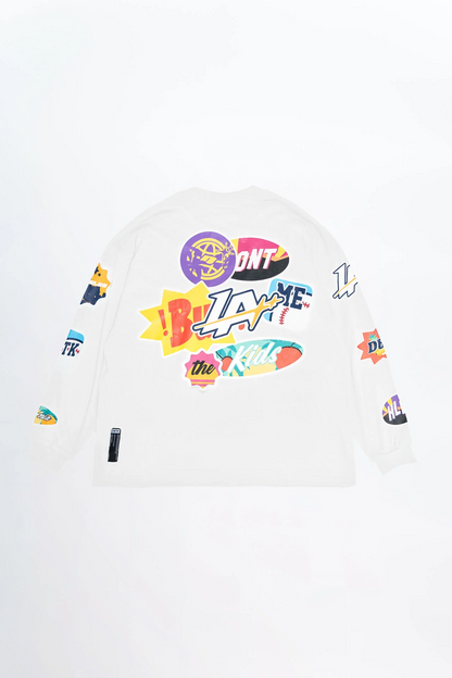 LA Patches White L/S Tee