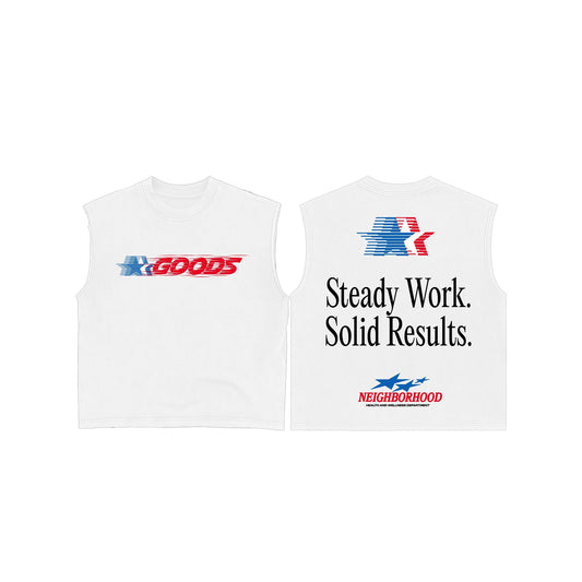 Goods Steady Work White Muscle Tee