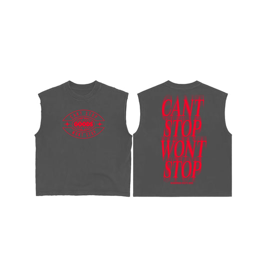 Goods Cant Stop Gray Muscle Tee