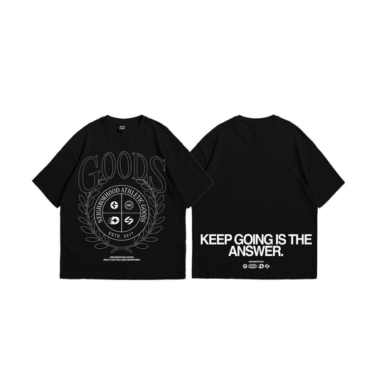 Goods Crest Black Tee