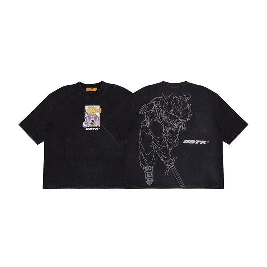 DBTK Future Trunks Washed Black Tee