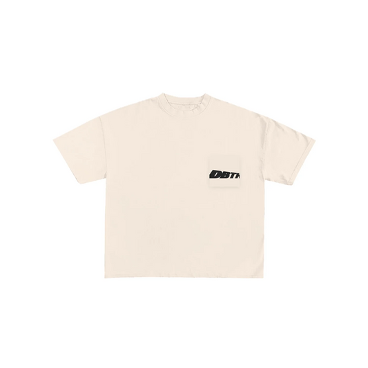 DBTK Slant Tee Cream and Black