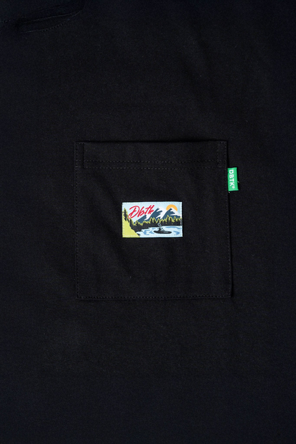 Tahoe Pocket Black Tee