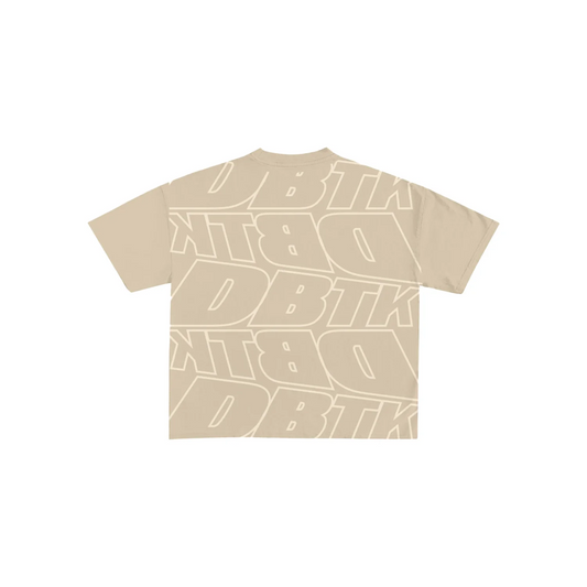 DBTK Slant Tee Beige and Cream