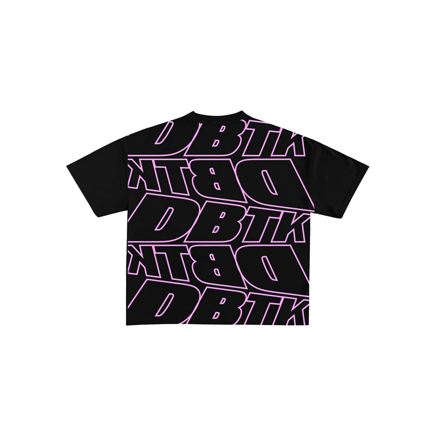 DBTK Slant Tee Black and Pink