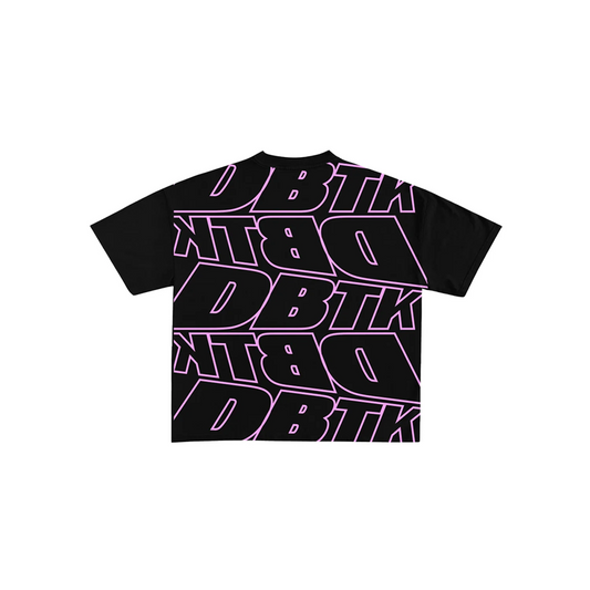 DBTK Slant Tee Black and Pink