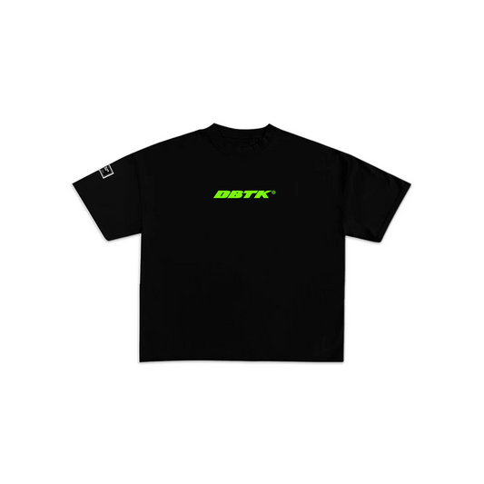 DBTK Cipher Tee Black and Neon