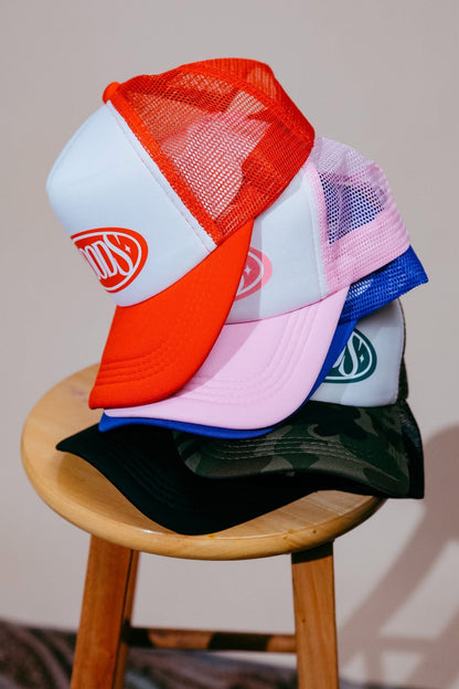 Badge Red Trucker Cap