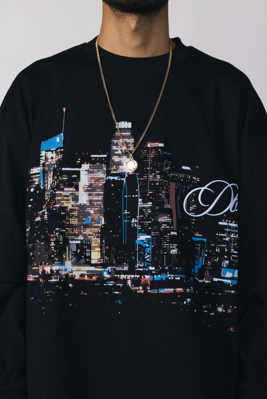 LA Skyline Black Tee
