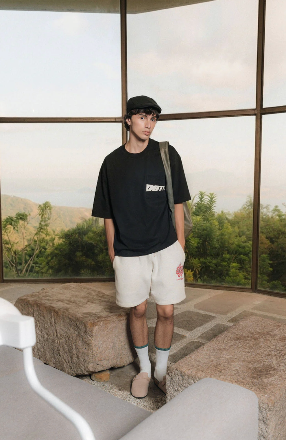 DBTK Slant Tee Black Cream