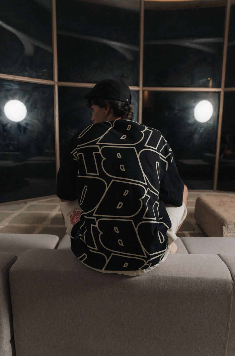 DBTK Slant Tee Black Cream