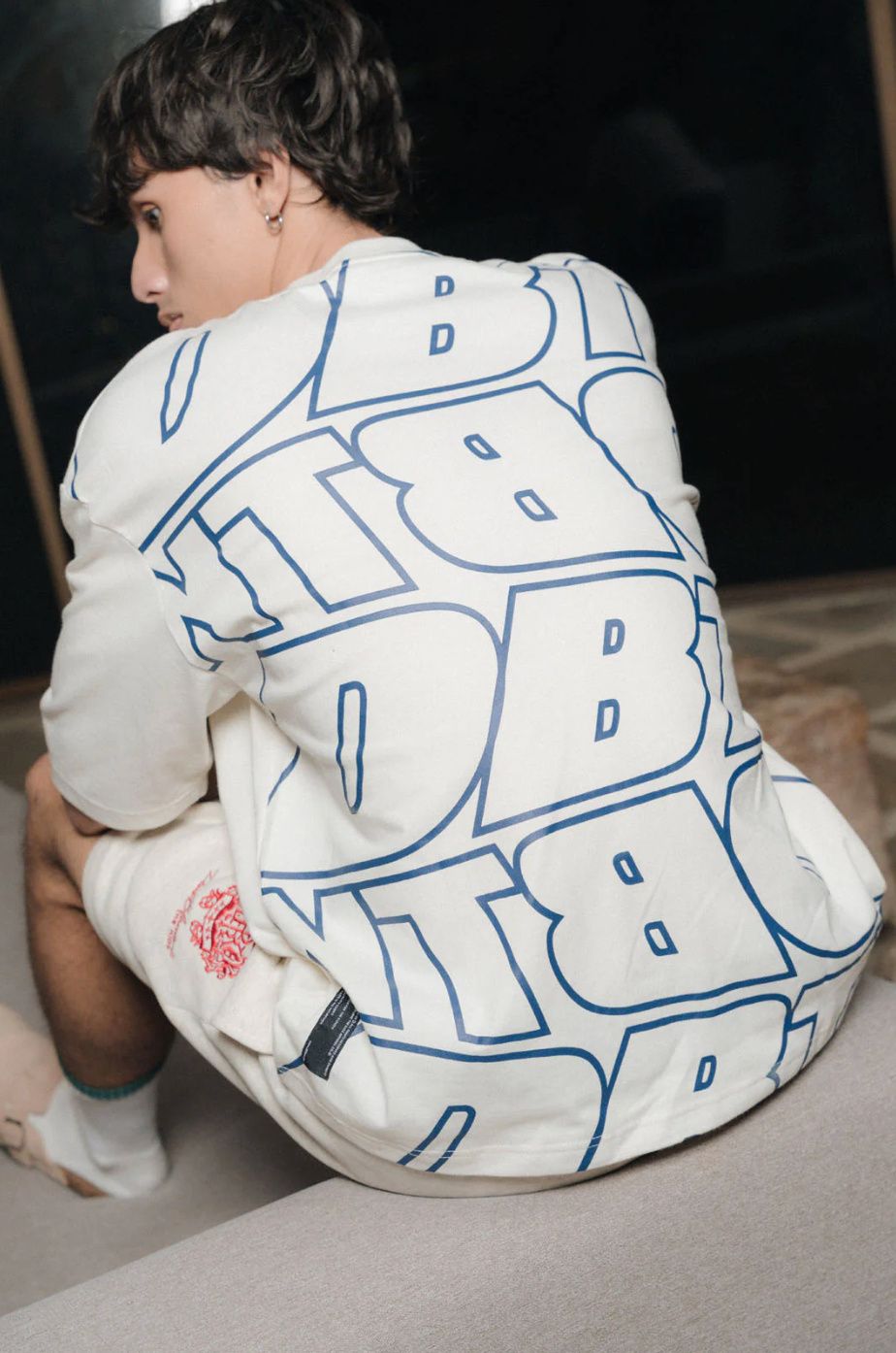 DBTK Slant Tee Off White Blue