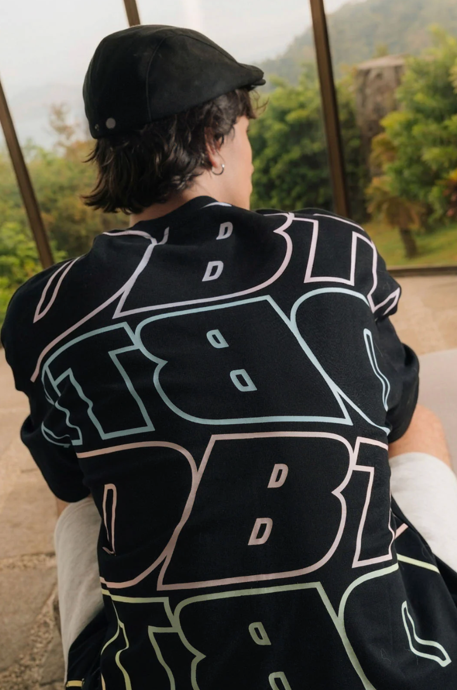 DBTK Slant Tee Black Pastel