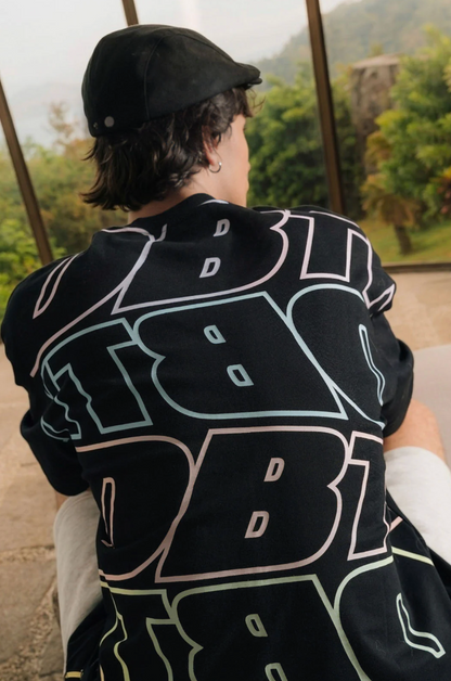 DBTK Slant Tee Black Pastel