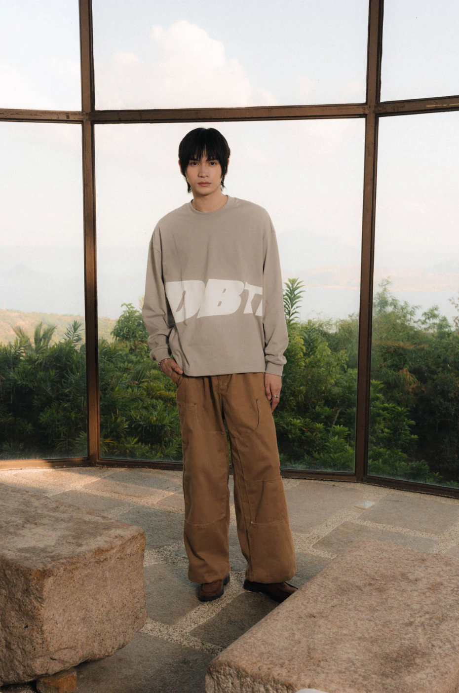 DBTK Slant LS Light Gray White